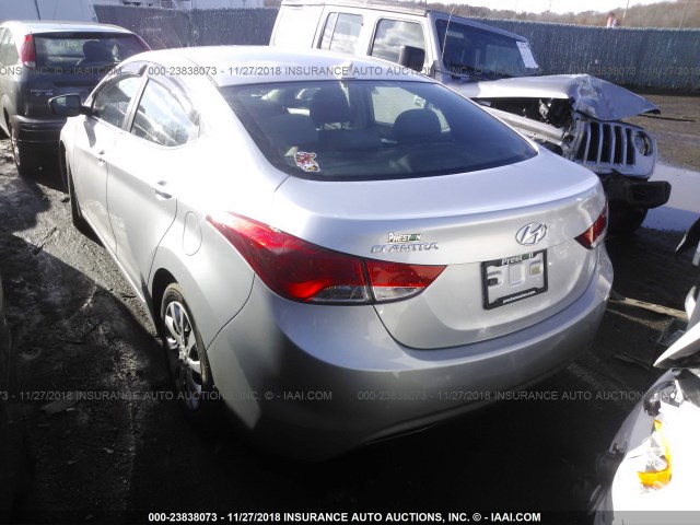 5NPDH4AE1CH115161 - 2012 HYUNDAI ELANTRA GLS/LIMITED SILVER photo 3