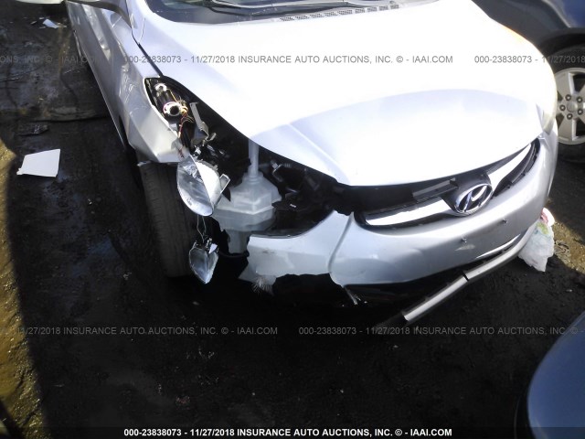 5NPDH4AE1CH115161 - 2012 HYUNDAI ELANTRA GLS/LIMITED SILVER photo 6