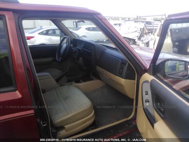 1J4FF68S7XL529398 - 1999 JEEP CHEROKEE SPORT/CLASSIC Czerwony zdjęcie 5