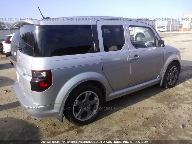 5J6YH18987L010721 - 2007 HONDA ELEMENT SC SILVER photo 4