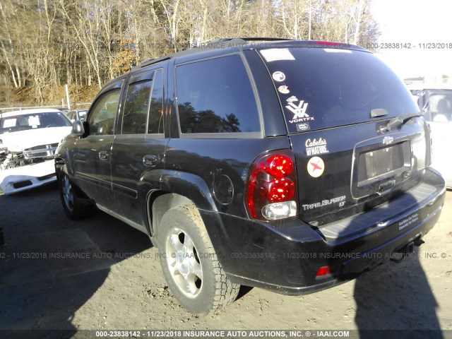 1GNDT33S592108081 - 2009 CHEVROLET TRAILBLAZER LT BLACK photo 3