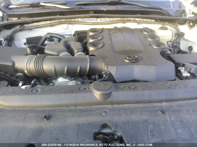 JTEBU5JR9G5292263 - 2016 TOYOTA 4RUNNER SR5 PREM/LTDL/TRAIL/TRD WHITE photo 10