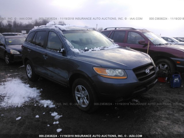 5NMSG73D39H250616 - 2009 HYUNDAI SANTA FE GLS BLUE photo 1