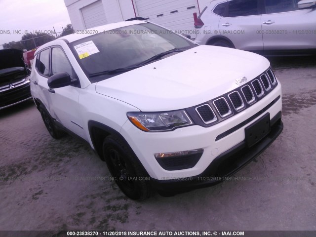 3C4NJCAB3HT661136 - 2017 JEEP COMPASS SPORT WHITE photo 1