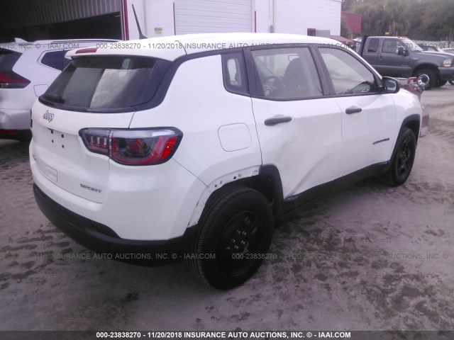 3C4NJCAB3HT661136 - 2017 JEEP COMPASS SPORT WHITE photo 4