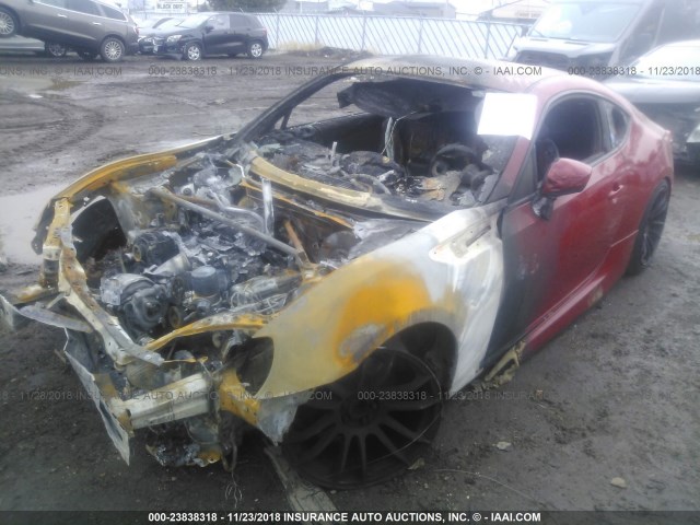 JF1ZNAA10D2704737 - 2013 TOYOTA SCION FR-S RED photo 2