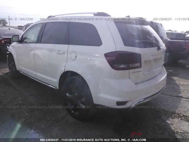 3C4PDCGG8JT513461 - 2018 DODGE JOURNEY CROSSROAD WHITE photo 3