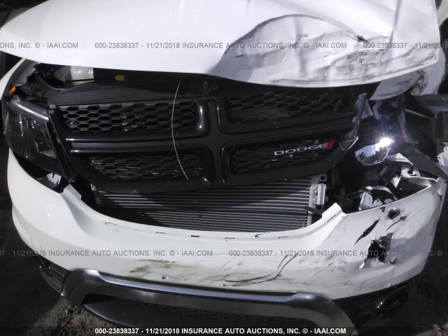 3C4PDCGG8JT513461 - 2018 DODGE JOURNEY CROSSROAD WHITE photo 6