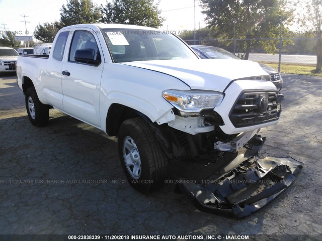 5TFRX5GN6JX120444 - 2018 TOYOTA TACOMA ACCESS CAB/SR/SR5/TRD SPT WHITE photo 1