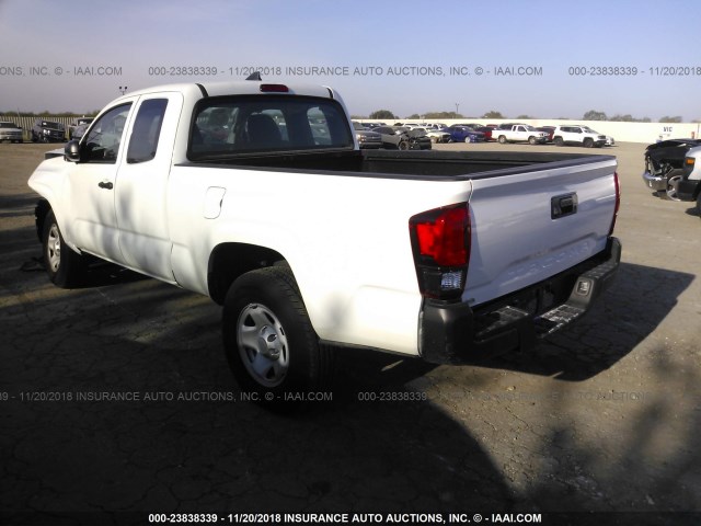 5TFRX5GN6JX120444 - 2018 TOYOTA TACOMA ACCESS CAB/SR/SR5/TRD SPT WHITE photo 3