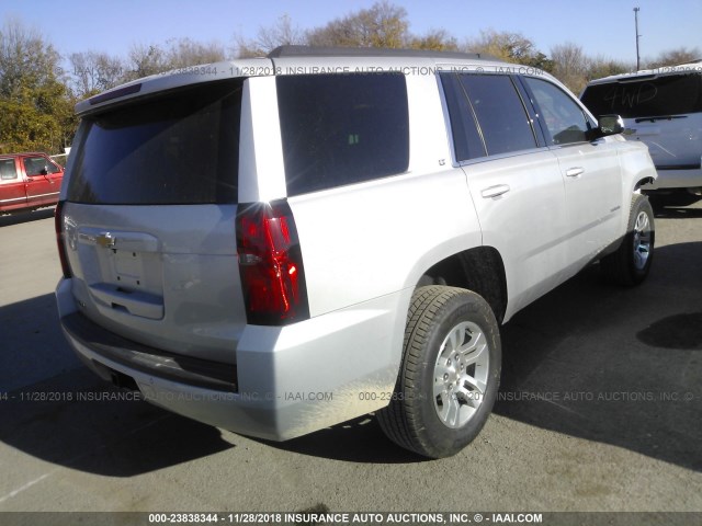 1GNSCBKC9KR175386 - 2019 CHEVROLET TAHOE C1500 LT SILVER photo 4