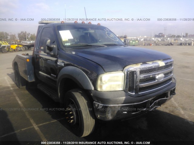 1FDXF46P07EA54884 - 2007 FORD F450 SUPER DUTY BLUE photo 1