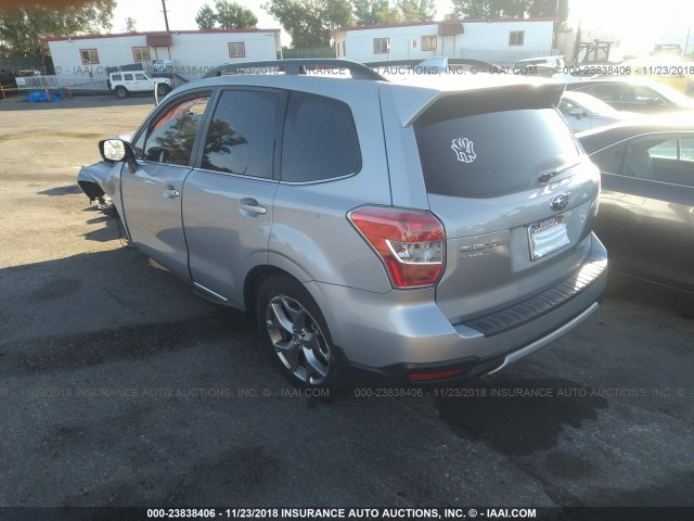 JF2SJAXCXGH444592 - 2016 SUBARU FORESTER 2.5I TOURING GRAY photo 3