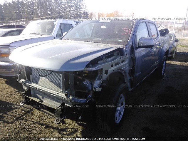 1GCGTCEN5K1121762 - 2019 CHEVROLET COLORADO LT GRAY photo 2