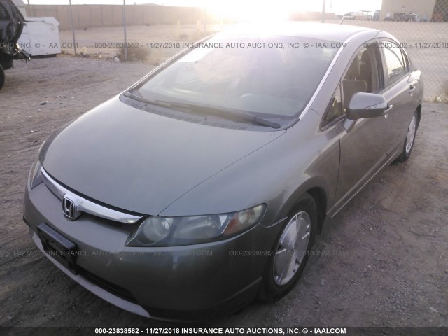 JHMFA36286S008411 - 2006 HONDA CIVIC HYBRID GOLD photo 2