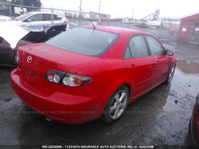 1YVHP80CX85M02947 - 2008 MAZDA 6 I RED photo 4