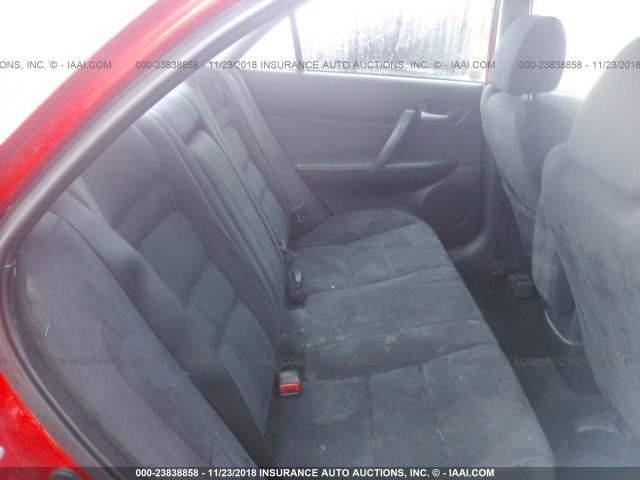 1YVHP80CX85M02947 - 2008 MAZDA 6 I RED photo 8