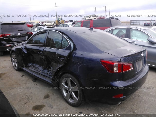 JTHBF5C29B5141705 - 2011 LEXUS IS 250 BLUE photo 3