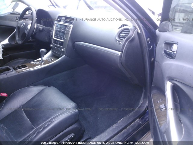 JTHBF5C29B5141705 - 2011 LEXUS IS 250 BLUE photo 5