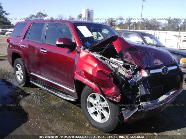 JTEBU5JR8D5146657 - 2013 TOYOTA 4RUNNER SR5/LIMITED/TRAIL RED photo 1