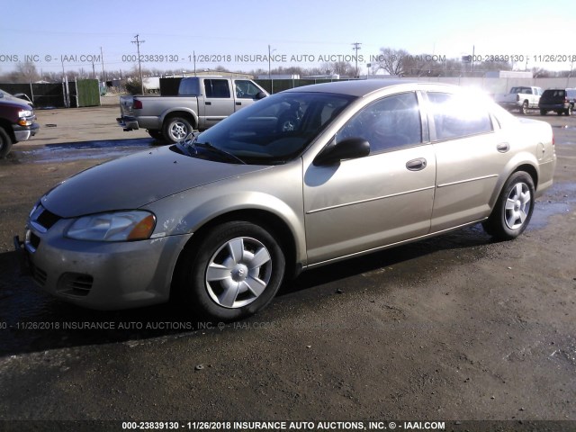 1B3EL36X54N194991 - 2004 DODGE STRATUS SE TAN photo 2