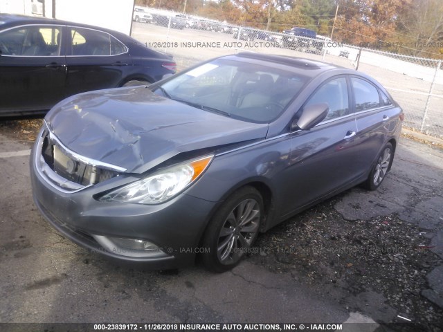 5NPEC4AB6CH421264 - 2012 HYUNDAI SONATA SE/LIMITED GRAY photo 2