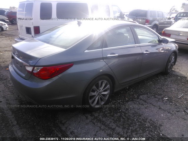 5NPEC4AB6CH421264 - 2012 HYUNDAI SONATA SE/LIMITED GRAY photo 4