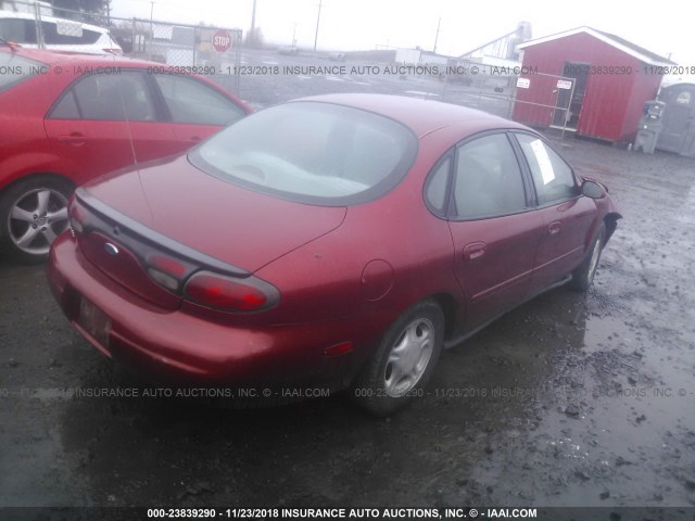 1FAFP52U3WG126944 - 1998 FORD TAURUS LX/SE RED photo 4