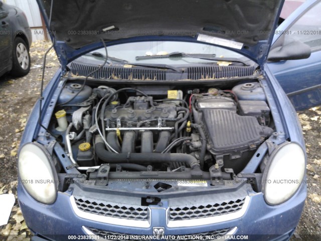 1B3ES26C53D172200 - 2003 DODGE NEON SE BLUE photo 10