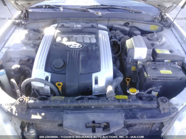 KMHFU45E24A362546 - 2004 HYUNDAI XG 350 SILVER photo 10