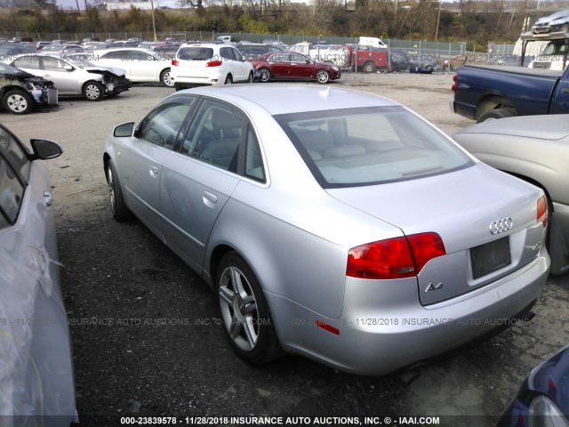 WAUDF78E97A023304 - 2007 AUDI A4 2.0T QUATTRO SILVER photo 3