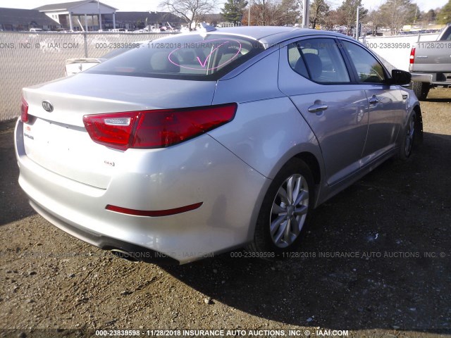 5XXGM4A79FG499751 - 2015 KIA OPTIMA LX ვერცხლისფერი ფოტო 4
