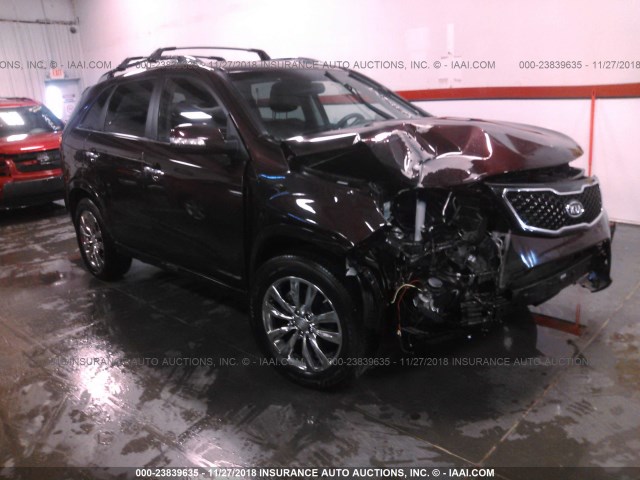 5XYKW4A27DG328286 - 2013 KIA SORENTO SX PURPLE photo 1