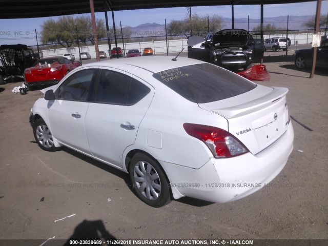 3N1CN7AP6EL862557 - 2014 NISSAN VERSA S/S PLUS/SV/SL WHITE photo 3