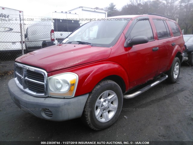 1D4HB38N04F200140 - 2004 DODGE DURANGO ST RED photo 2