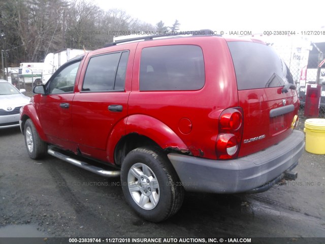 1D4HB38N04F200140 - 2004 DODGE DURANGO ST RED photo 3