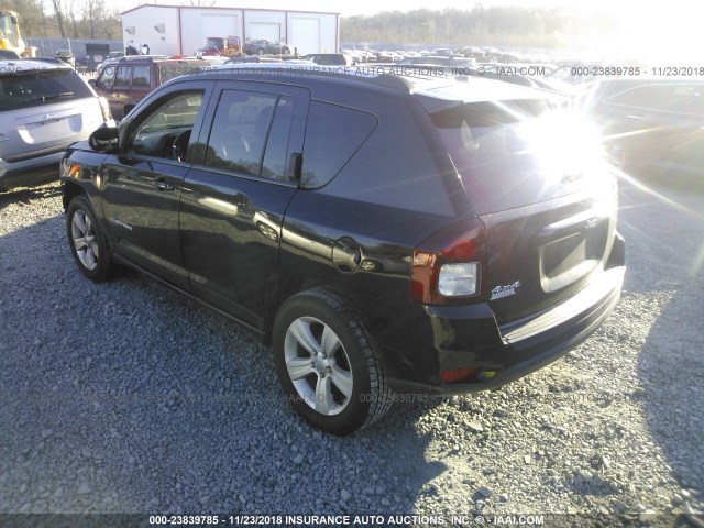 1C4NJDEB1ED847825 - 2014 JEEP COMPASS LATITUDE BLACK photo 3