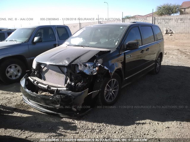 2C4RDGCG0GR102637 - 2016 DODGE GRAND CARAVAN SXT BLACK photo 2