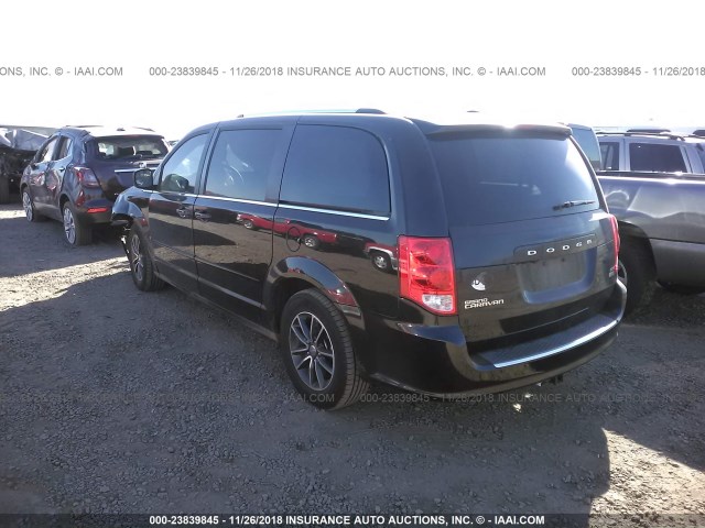 2C4RDGCG0GR102637 - 2016 DODGE GRAND CARAVAN SXT BLACK photo 3