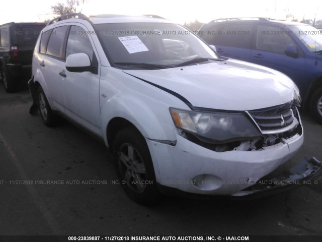 JA4MT31X57U009621 - 2007 MITSUBISHI OUTLANDER LS WHITE photo 1