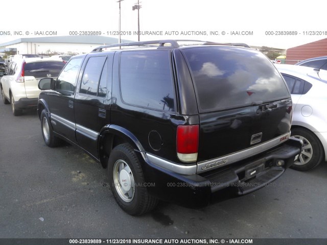 1GKCS13W6Y2289497 - 2000 GMC JIMMY BLACK photo 3