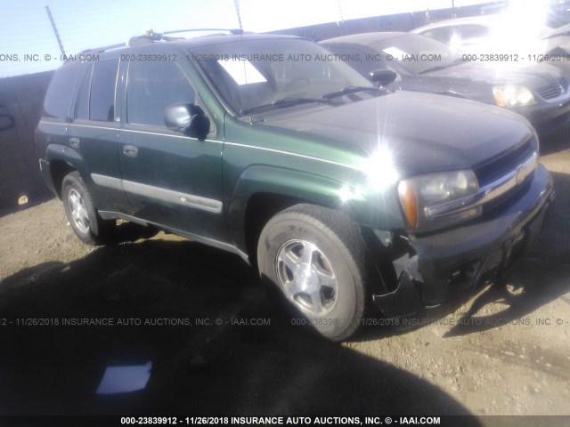 1GNDT13S342443191 - 2004 CHEVROLET TRAILBLAZER LS/LT GREEN photo 1