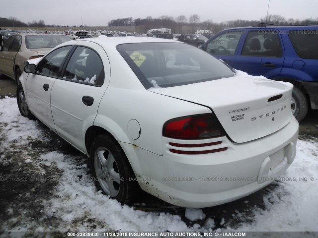 1B3EL36R14N326047 - 2004 DODGE STRATUS SE WHITE photo 3