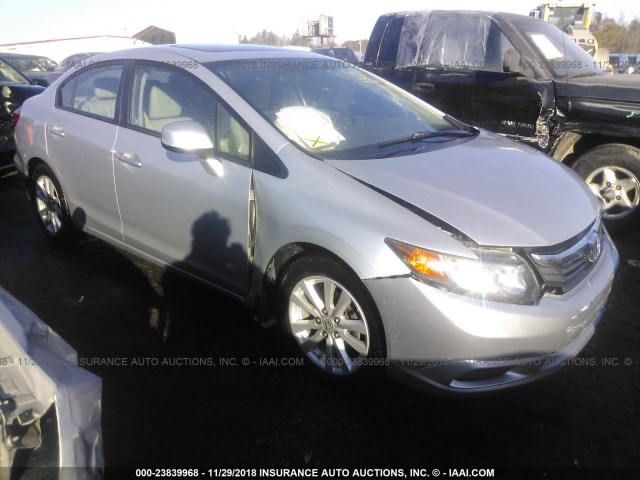 2HGFB2F95CH536014 - 2012 HONDA CIVIC EXL SILVER photo 1