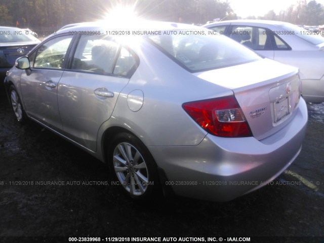 2HGFB2F95CH536014 - 2012 HONDA CIVIC EXL SILVER photo 3