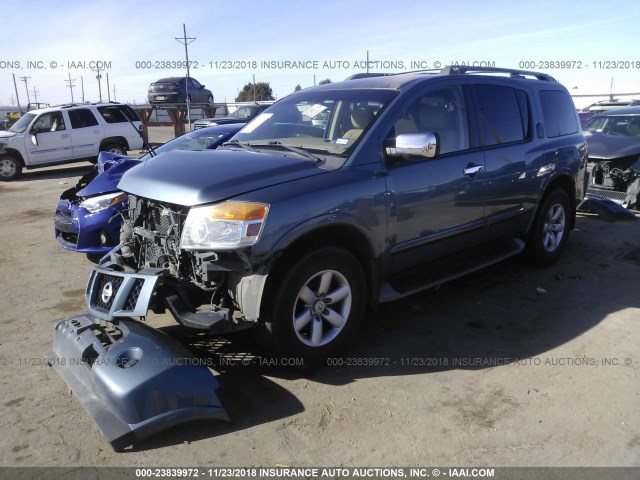 5N1BA0ND9BN624589 - 2011 NISSAN ARMADA SV/SL/PLATINUM BLUE photo 2