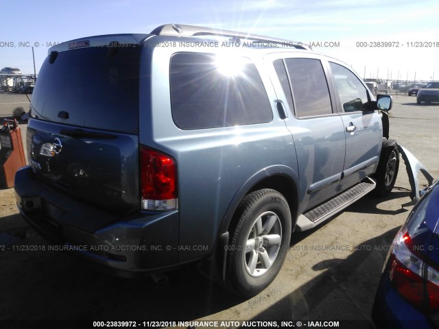 5N1BA0ND9BN624589 - 2011 NISSAN ARMADA SV/SL/PLATINUM BLUE photo 4