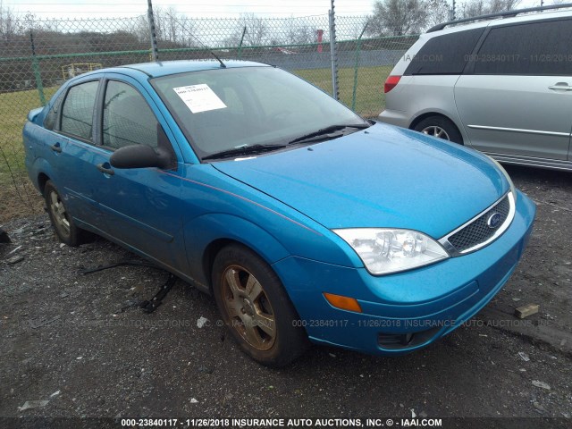 1FAHP34N87W244871 - 2007 FORD FOCUS ZX4/S/SE/SES BLUE photo 1