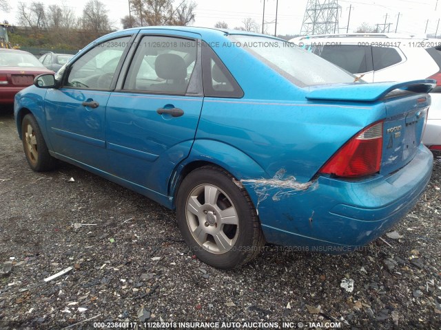 1FAHP34N87W244871 - 2007 FORD FOCUS ZX4/S/SE/SES BLUE photo 3