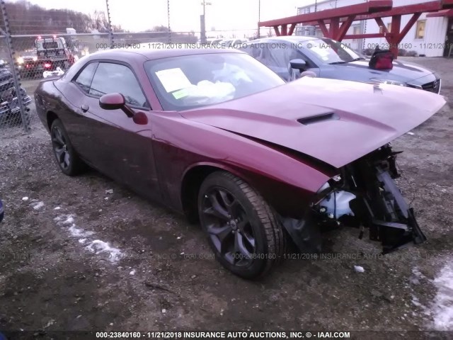 2C3CDZAG7JH332925 - 2018 DODGE CHALLENGER SXT RED photo 1